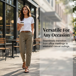 LuxeTaper – High-Waist Utility Pants