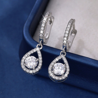 LumiDrop – Elegant Teardrop Dangle Hoop Earrings