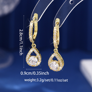LumiDrop – Elegant Teardrop Dangle Hoop Earrings