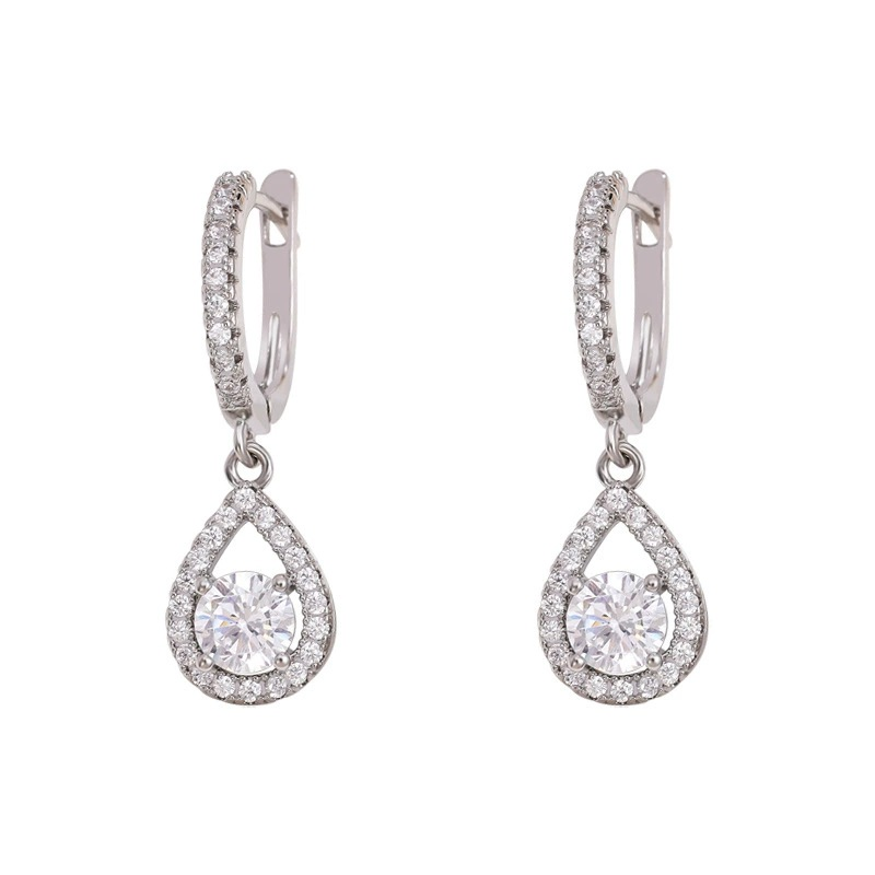 LumiDrop – Elegant Teardrop Dangle Hoop Earrings