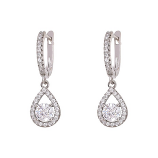 LumiDrop – Elegant Teardrop Dangle Hoop Earrings
