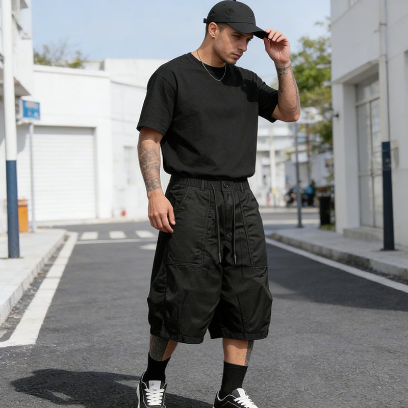ComfortFlex – Men’s Plus Size Drawstring Capri Pants