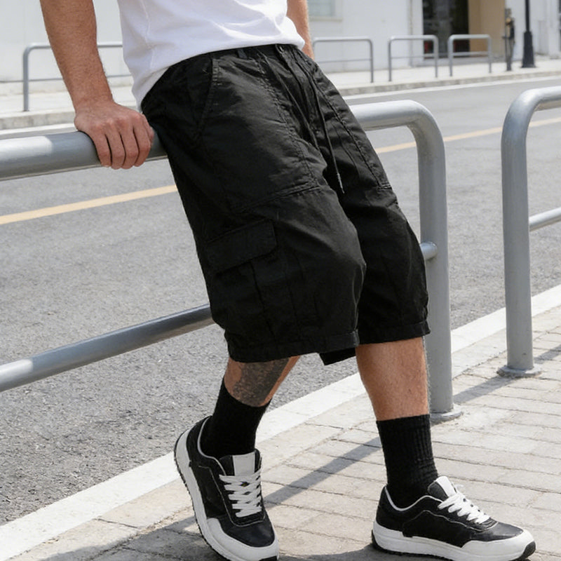 ComfortFlex – Men’s Plus Size Drawstring Capri Pants