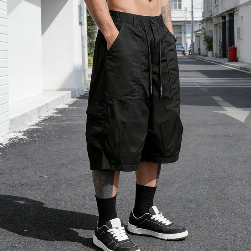 ComfortFlex – Men’s Plus Size Drawstring Capri Pants