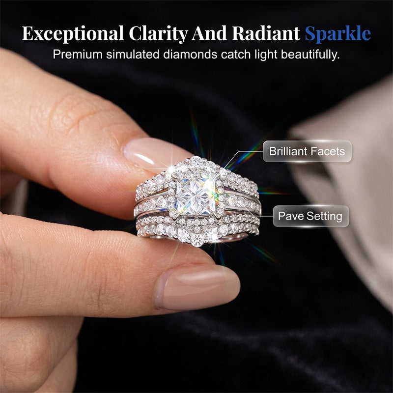 EverShine – Princess Cut Sparkling Zirconia Ring