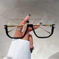 Black ＆Gold Frame + Clear Lenses