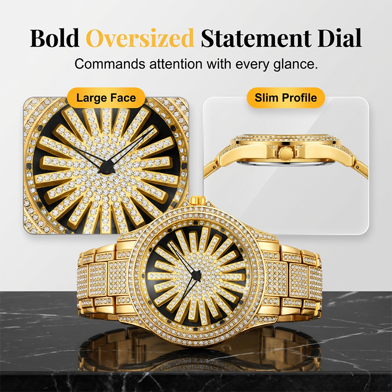 CrownElite – Luxury Rotating Diamond Style Watch