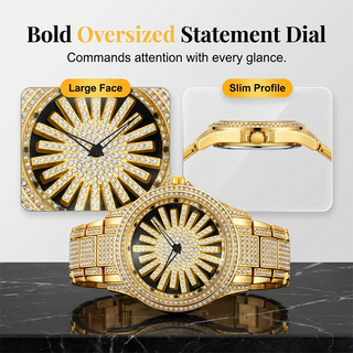 CrownElite – Luxury Rotating Diamond Style Watch