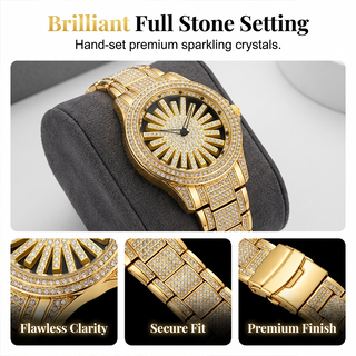 CrownElite – Luxury Rotating Diamond Style Watch