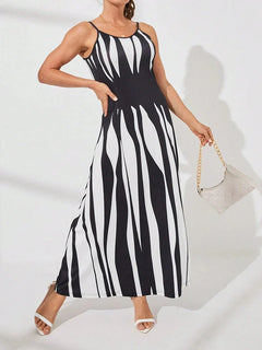 AureliaGlow – Striped Maxi Cami Dress