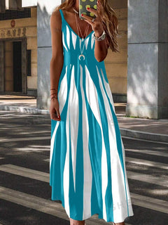 AureliaGlow – Striped Maxi Cami Dress