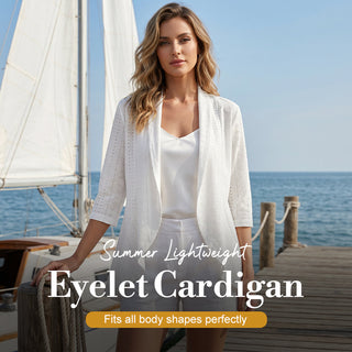 AiryChic – Breathable Summer Eyelet Cardigan