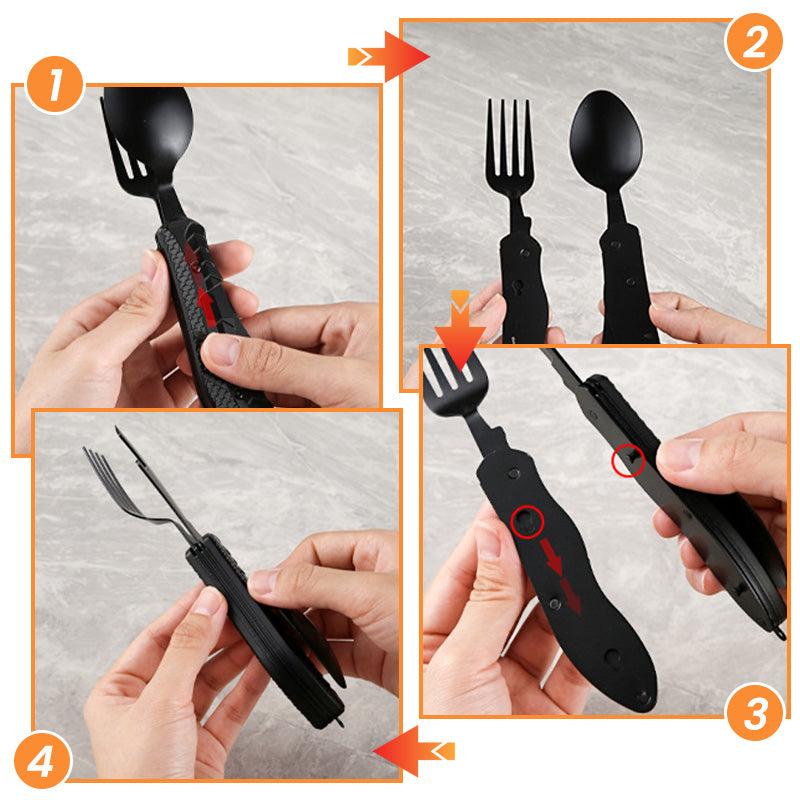 TrailMate – 4-in-1 Folding Outdoor Tableware Set