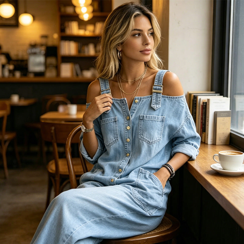 FlowEase – Premium Relaxed Wide-Leg Jumpsuit