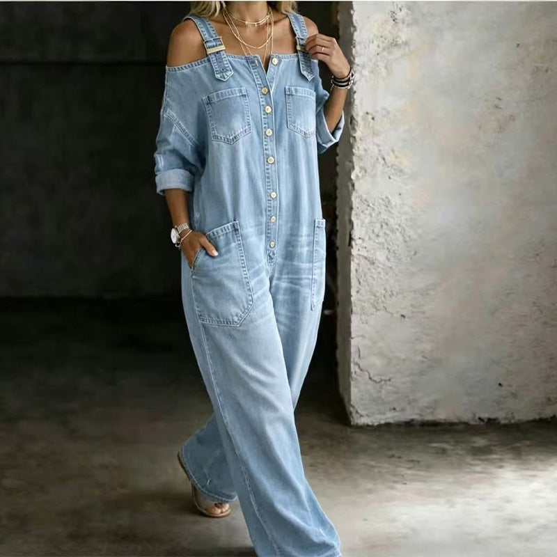 FlowEase – Premium Relaxed Wide-Leg Jumpsuit