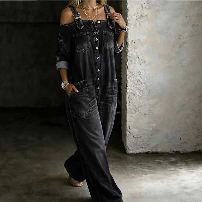 FlowEase – Premium Relaxed Wide-Leg Jumpsuit