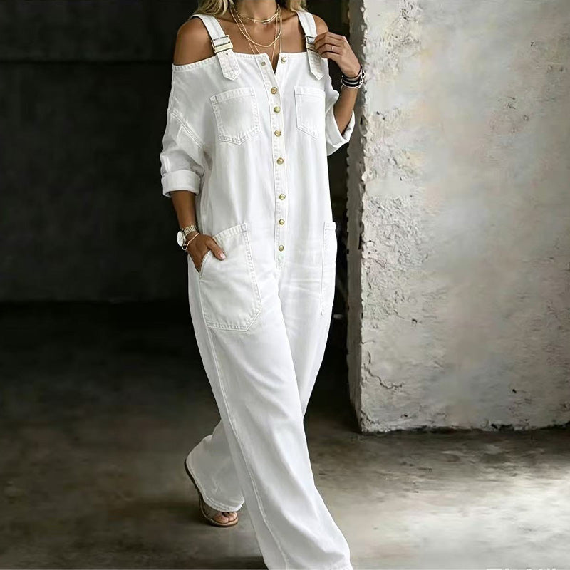 FlowEase – Premium Relaxed Wide-Leg Jumpsuit