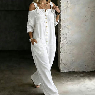 FlowEase – Premium Relaxed Wide-Leg Jumpsuit