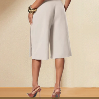 ChicFlow – Elegant Tie-Front Wide-Leg Culottes