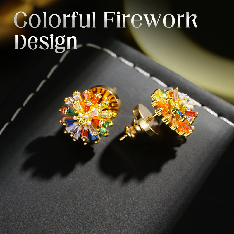 FireGlow – Colorful Firework Stud Earrings