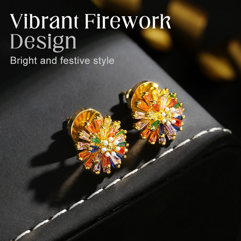 FireGlow – Colorful Firework Stud Earrings