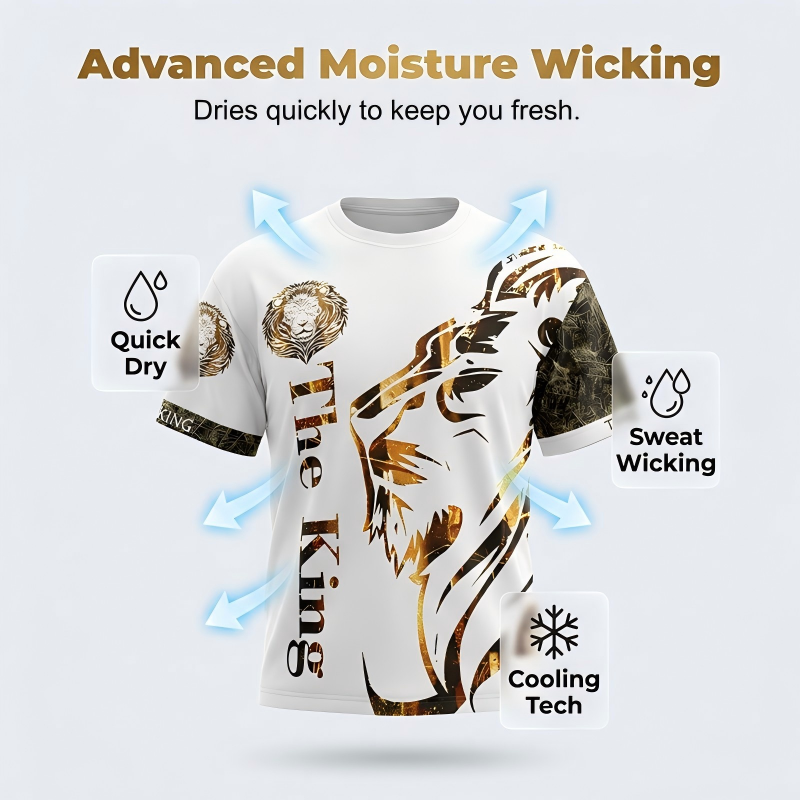 LionVibe – Men's Graphic 2-Piece Summer Set