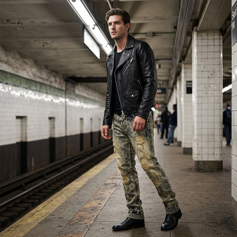 UrbanEdge – Premium Slim Fit Ripped Denim Jeans