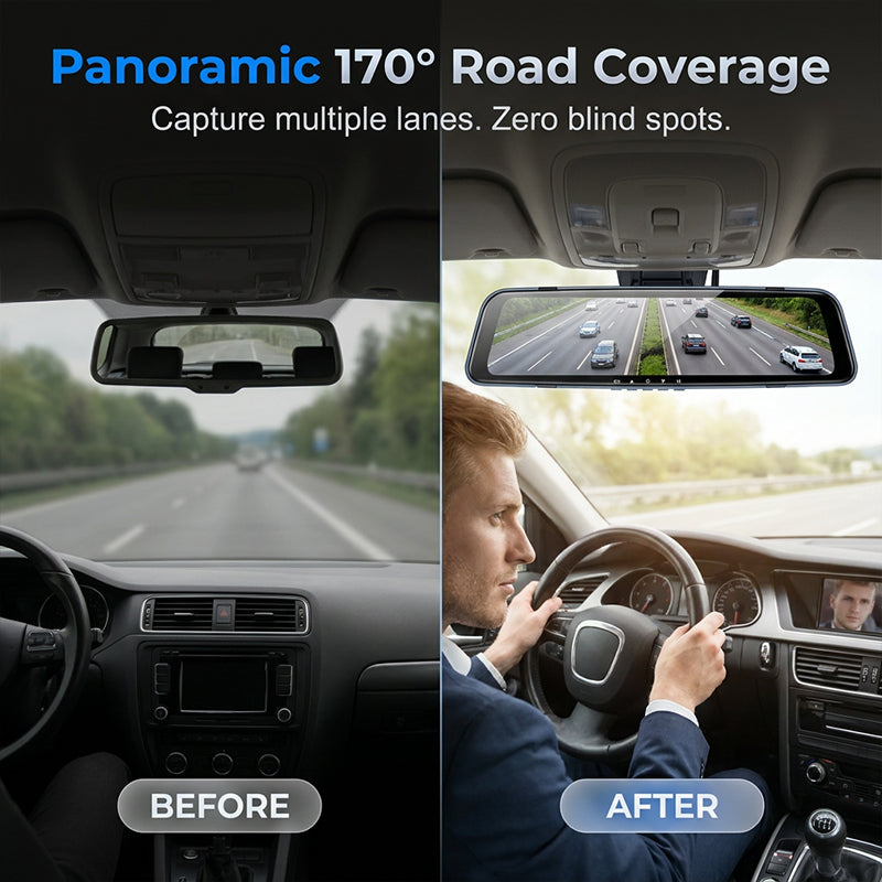 DriveGuard – Dual Lens Rearview Mirror Dash Cam