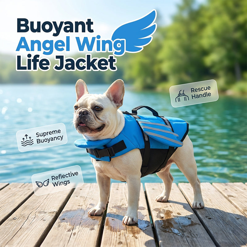AquaAngel – Reflective Angel Wing Dog Life Jacket