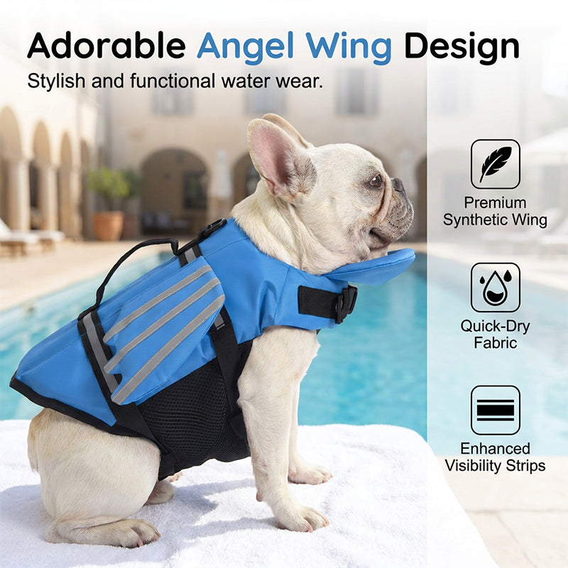 AquaAngel – Reflective Angel Wing Dog Life Jacket