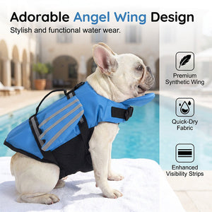 AquaAngel – Reflective Angel Wing Dog Life Jacket
