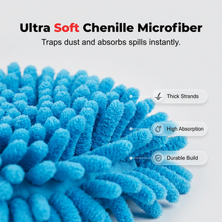 MopEase – High-Absorption Chenille Floor Cleaning Pad