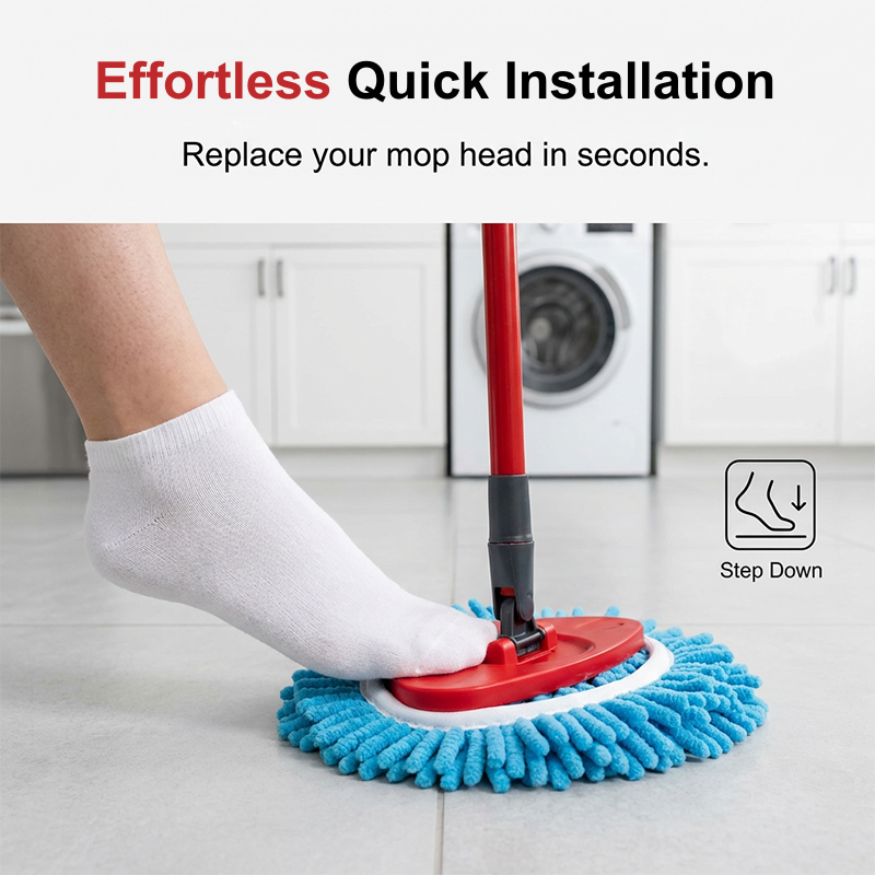 MopEase – High-Absorption Chenille Floor Cleaning Pad