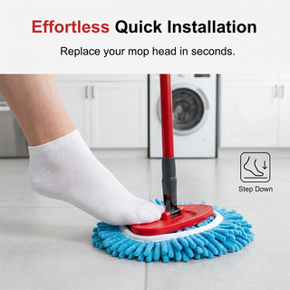 MopEase – High-Absorption Chenille Floor Cleaning Pad