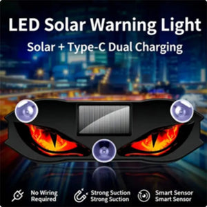🚗🔆 Solar-powered, weatherproof, automatic activation at dark – for more safety on the roadside. 🔥🛡️