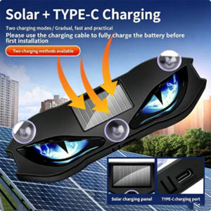 🚗🔆 Solar-powered, weatherproof, automatic activation at dark – for more safety on the roadside. 🔥🛡️