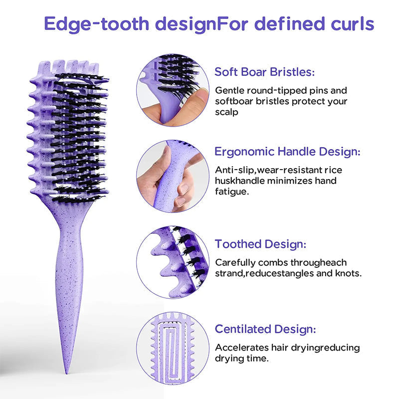 CurlMate – Flexible Curly Hair Detangling Brush