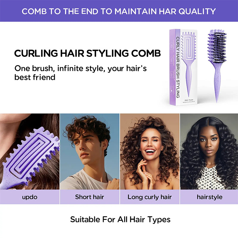 CurlMate – Flexible Curly Hair Detangling Brush