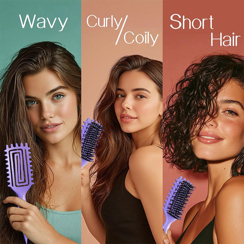 CurlMate – Flexible Curly Hair Detangling Brush