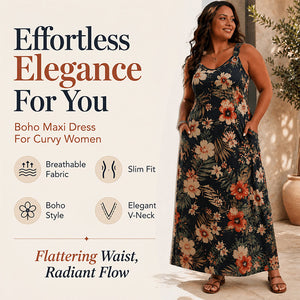 EverCharm – Flowy V-Neck Summer Maxi Dress