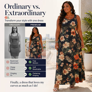 EverCharm – Flowy V-Neck Summer Maxi Dress