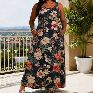 EverCharm – Flowy V-Neck Summer Maxi Dress