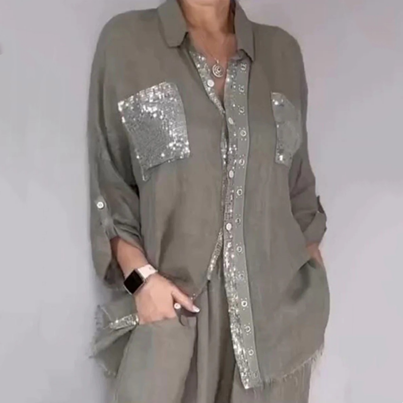 LumaStyle – Sophisticated Sequin Two-Piece Fashion Set