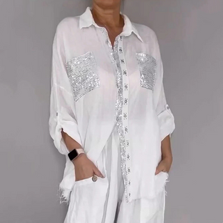 LumaStyle – Sophisticated Sequin Two-Piece Fashion Set