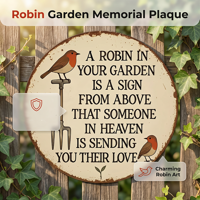RobinComfort – Rustic Heaven Memorial Sign