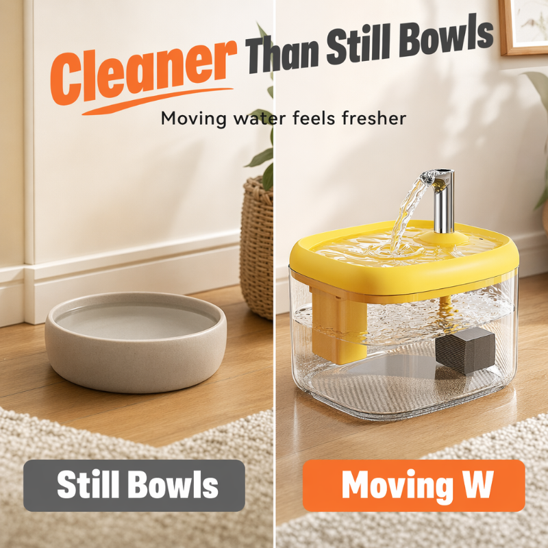 AquaPaws – Silent Automatic Pet Water Dispenser Bowl