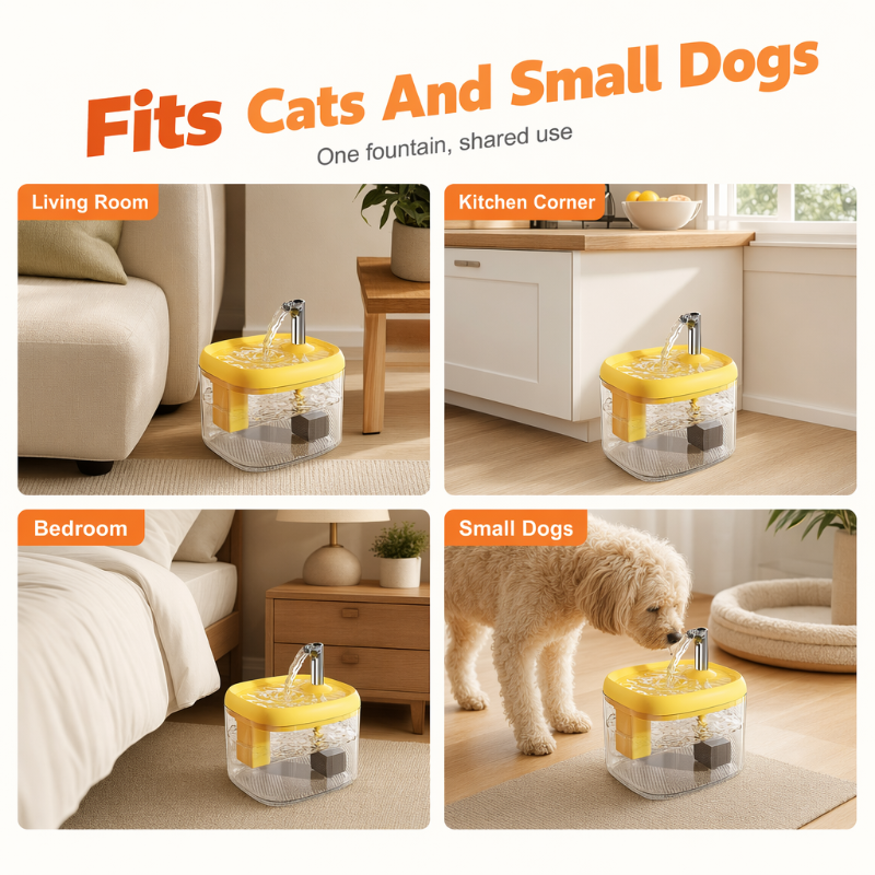 AquaPaws – Silent Automatic Pet Water Dispenser Bowl
