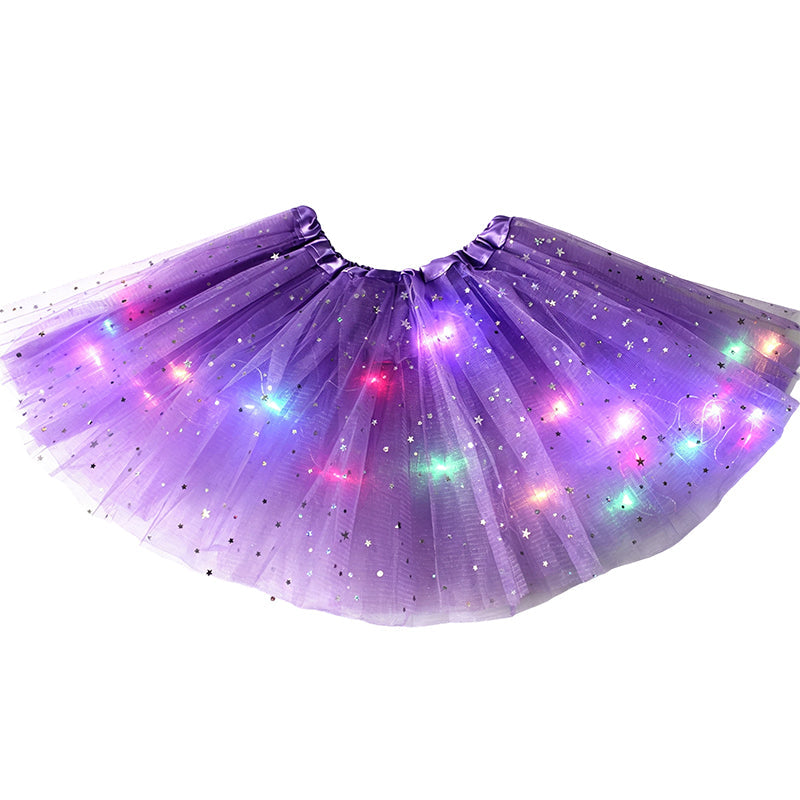 GlowTwirl – Light-Up Star Mesh Princess Tutu