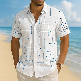 GeoEase – Men's Geometric Print Relaxed-Fit Shirt