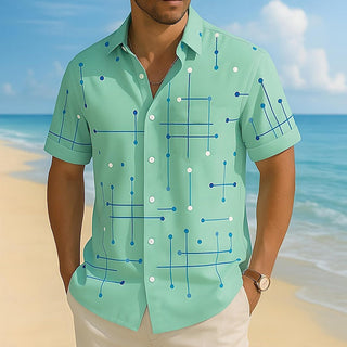GeoEase – Men's Geometric Print Relaxed-Fit Shirt